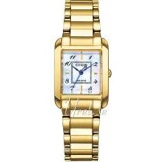 Citizen EW5602-81D Eco Drive Hvid/Guldtonet stål 28.4x21.5 mm