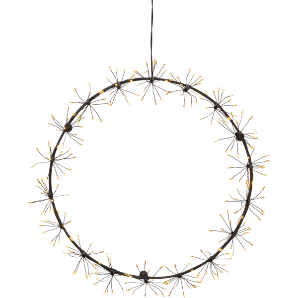 LED-dekorationskrans Star Trading Dew Drop Flower, 270 lampor, 35 cm