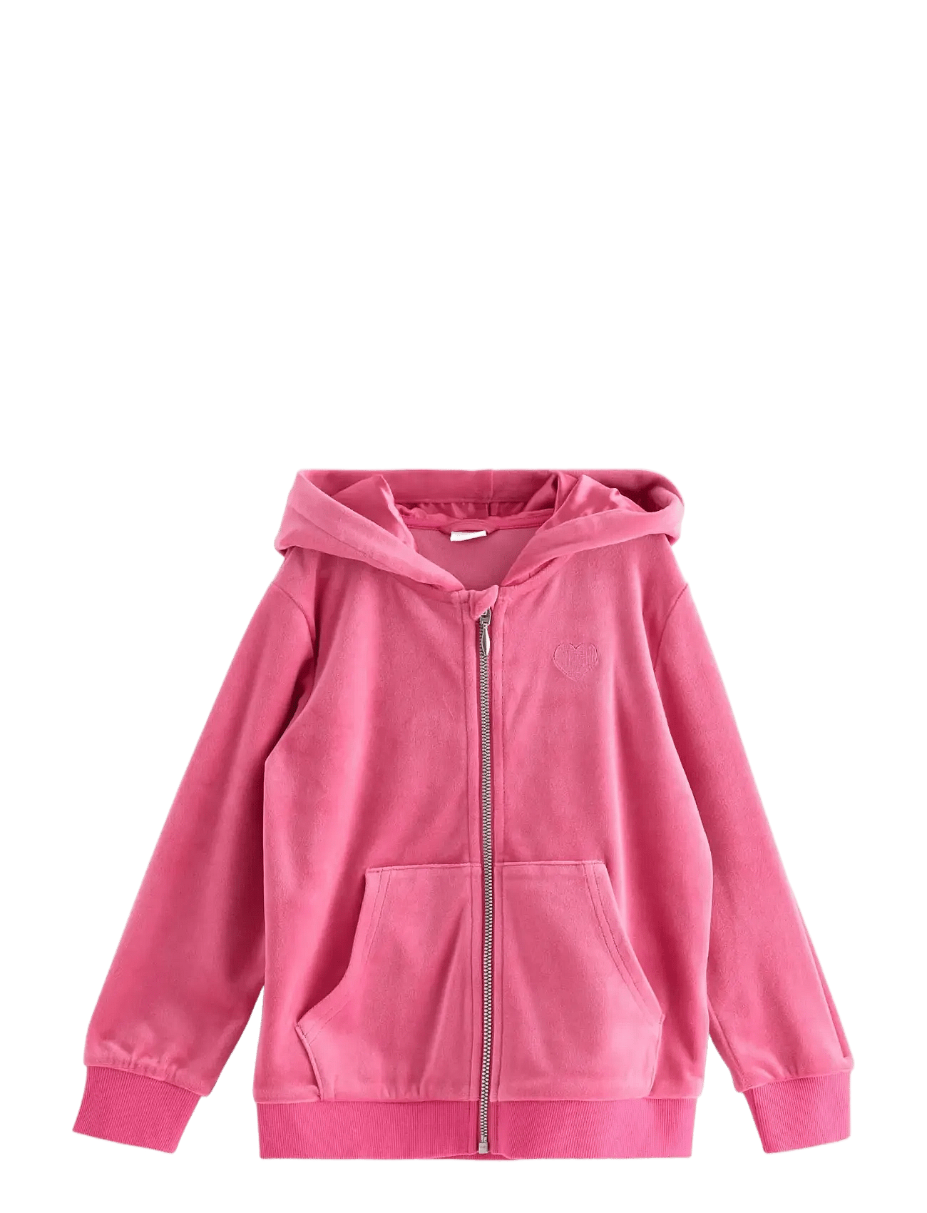 LINDEX Hoodie In Velour | Pink | 110/116