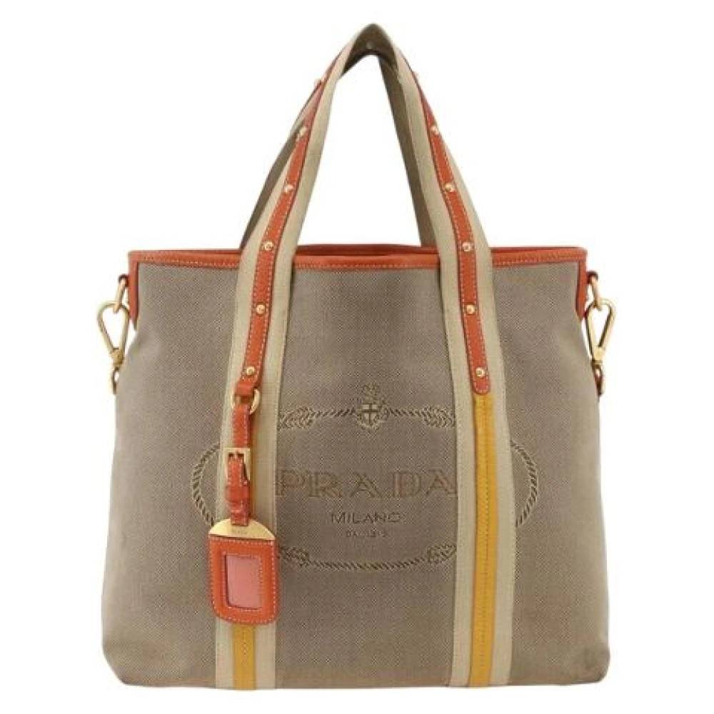 Prada Vintage Pre-owned Vintage Tote Bag - Vintage - unisex - Beige - ONE SIZE - Uld