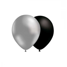 Ballongkombo Silver & Svart 28cm