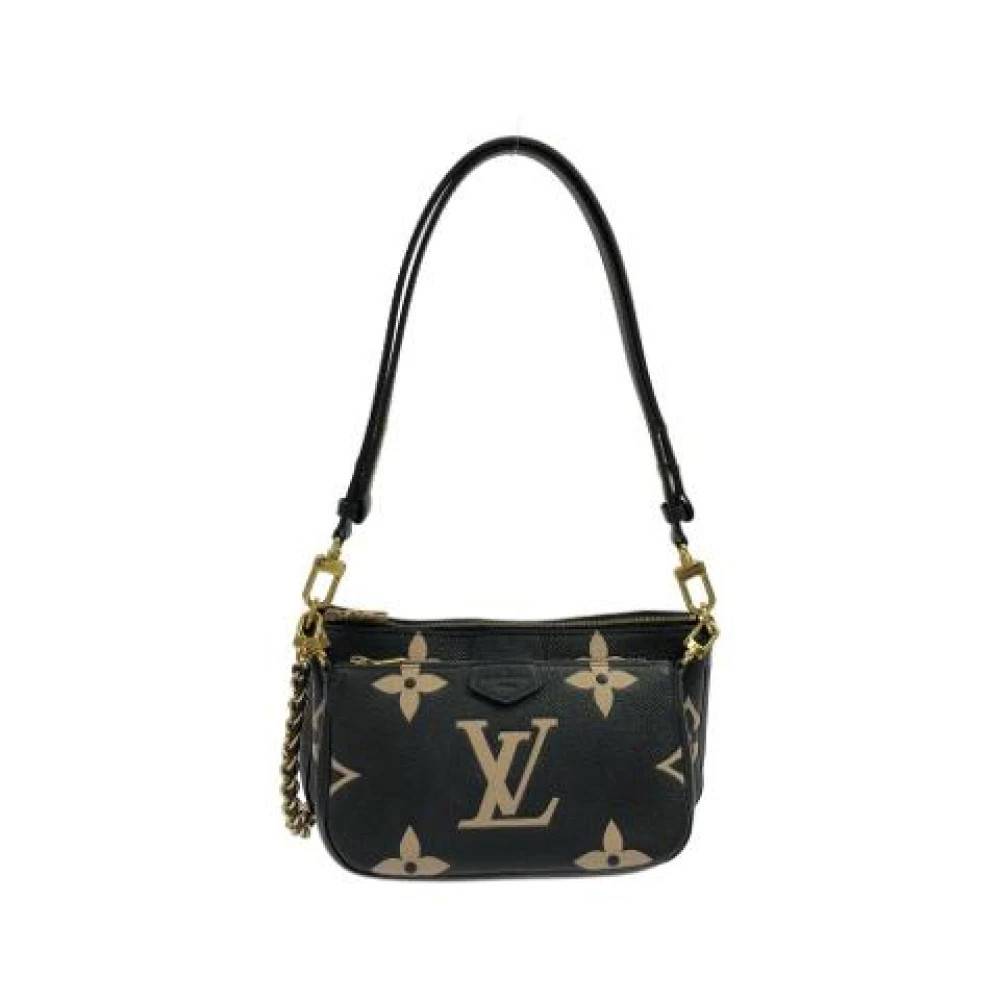 Louis Vuitton Vintage Pre-owned Pochette Skuldertaske - Vintage - Dame - Sort - ONE SIZE - Uld