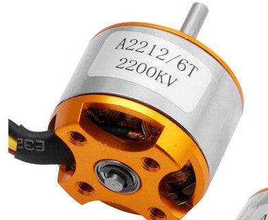A2212/6T 2200KV brushless motor til fly (med mount)