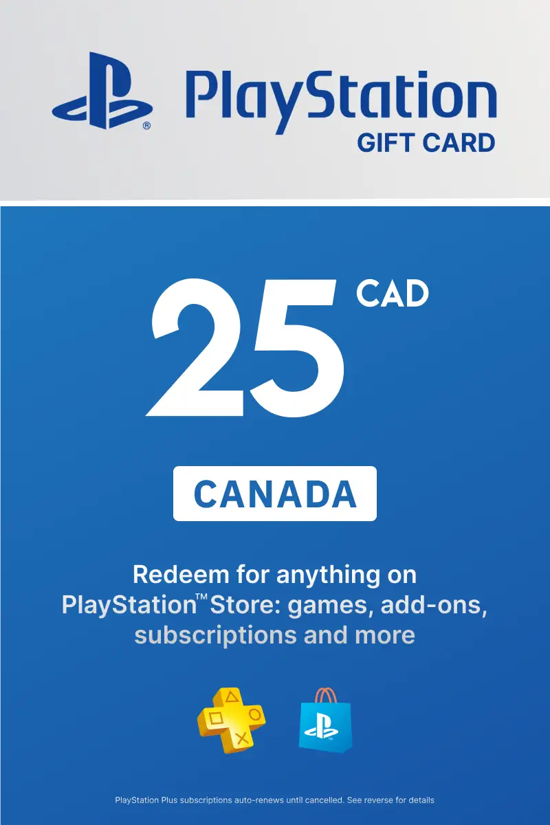 PlayStation Network Card 25 CAD (CA) PSN Key Canada.