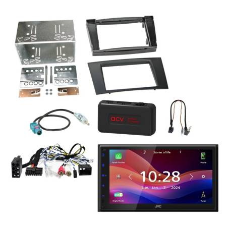JVC KW-M695DBW bilstereopaket till Mercedes CLS/E-Klass 2002-2008