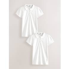 Clarks Clarks White Short Sleeve School polo Shirts 2 Pack - 9 Years (134cm)