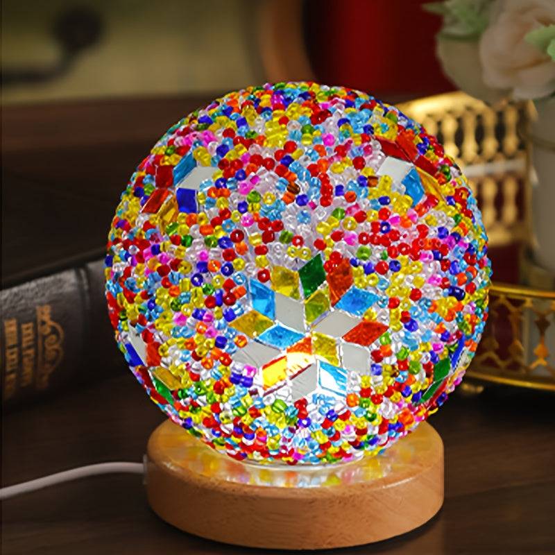 GlassArt Lampa – Justerbar LED Bordslampa med Färger - Typ A