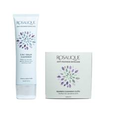 Rosalique - Rosalique Balm Cleanser 100 ml + Rosalique - Bamboo Cleansing Cloth 3 pcs - Fri fragt og klar til levering