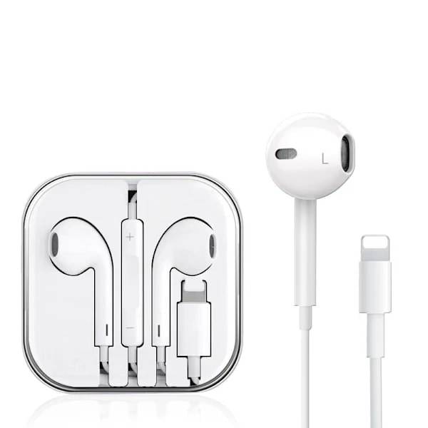 Apple EarPods med Lightning-kontakt, original trådbundna hörlurar för iPhone med mikrofon och fjärrkontroll