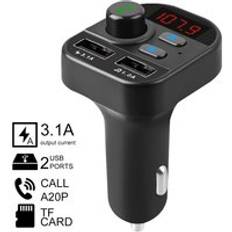 Bil bilradio spelare bluetooth fm s&#xE4;ndare adapter sp&#xE4;nning display dubbel usb laddare mp3 spelare biltillbeh&#xF6;r