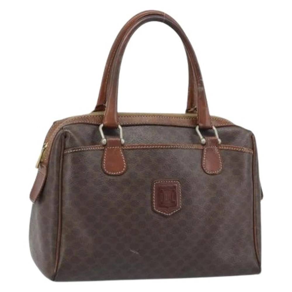 Celine Vintage Pre-owned Vintage Macadam Canvas Håndtaske - Vintage - Dame - Brun - ONE SIZE - Uld