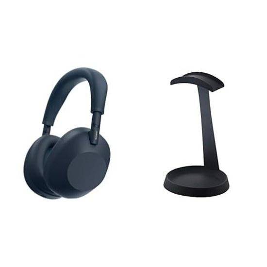 Set Purchase Sony WH-1000XM6 Midnight Blue Wireless Headphones + Elecom Headphone Stand T-Shaped Black