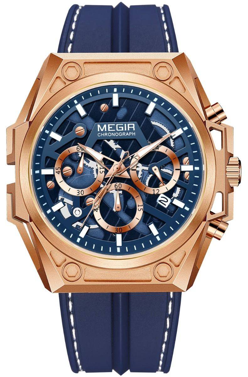 Megir Brute Force Rose Gold Blue