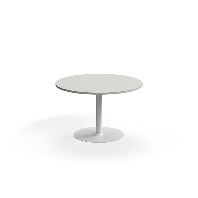 Bord VERTICUS, Ø1200x720 mm, vit/ljusgrå