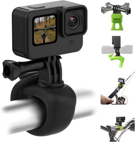 TELESIN Kamera 360 remmontering flexibelt bandscykel motorcykel styre rör rulle barpinne skidhållare tillbehör för GoPro Max Hero 12 11 10 9 Insta360 Ace Pro X3 DJI Action 3 4 Osmo ficka