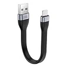 CableCreation [MFi-certifierad] iPhone laddningskabel kort 15 cm, USB till Lightning-kabel iPhone snabb laddningskabel kompatibel med iPhone 14/14 Pro Max/13/12/12 Pro/11/X/XR/8/8 Plus/7/6S/6/SE,