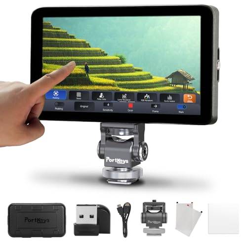 Portkeys LH7H Kameramonitor 7" 1000nit pekskärm Fältmonitor Fryst bild FHD 1080P60 3D LUT ARR1 Falsk färg för DSLR