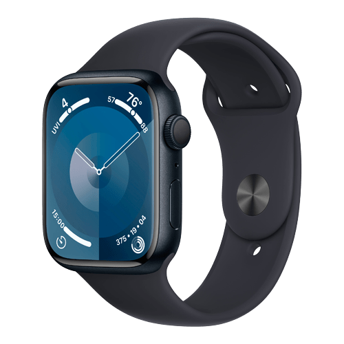 Apple Watch Series 9 (2023) GPS+Cellular - Aluminium/Sport Band 45 mm / Nyskick / Svart