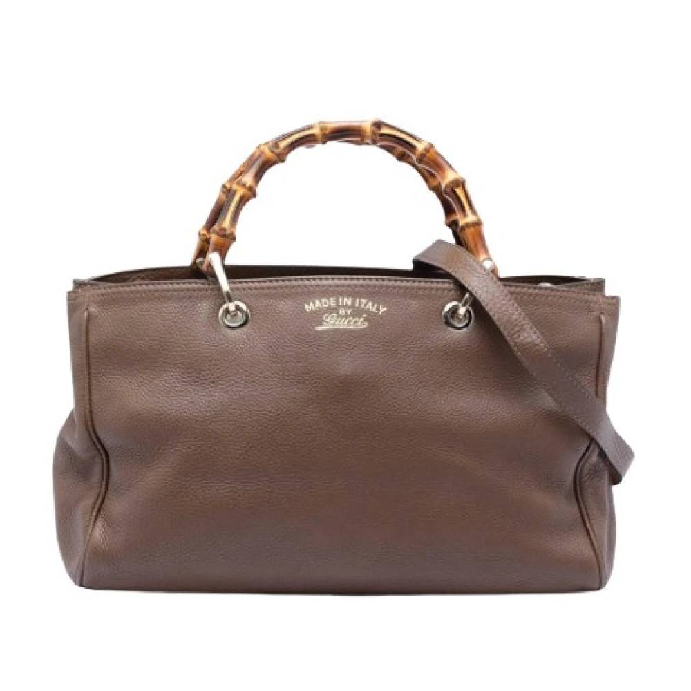 Gucci Vintage Pre-owned Bamboo Shopper Satchel - Vintage - Dame - Brun - ONE SIZE - Uld