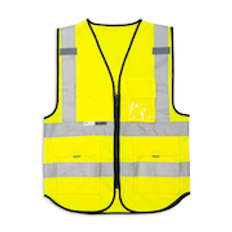 Reflexväst HI-VIS 3M med dragkedja och fickor