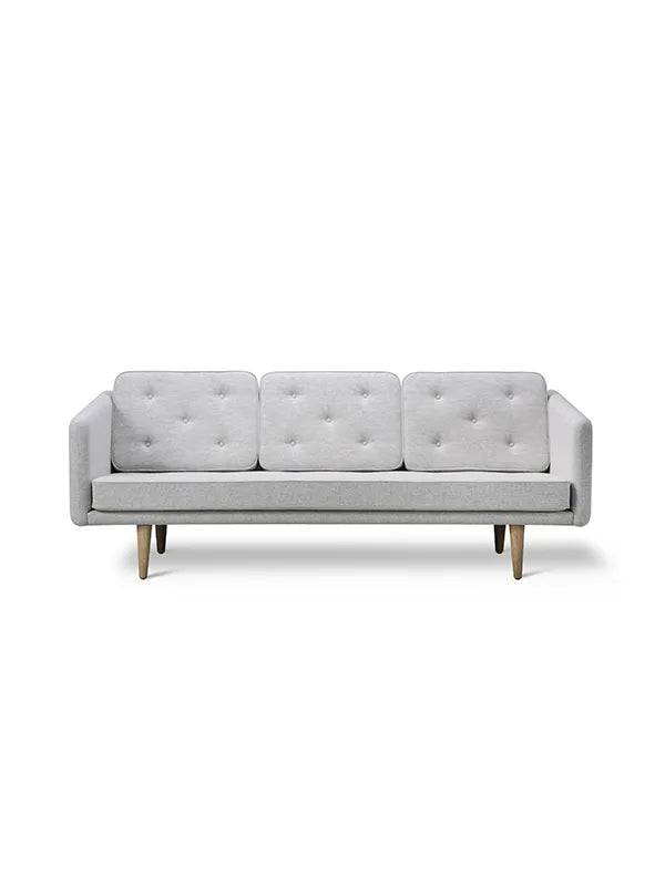 No. 1 Sofa 3 pers. af Børge Mogensen Stofgruppe 3 / Hynde: Stofgruppe 3 / Eg sort lak - Jacobsen Plus