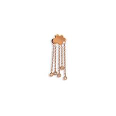 Rain Cloud Single 18K Rosegold Earring w. Diamonds