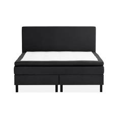 Sängpaket Nayaka 180x200 Latexmadrass - Slät gavel Svart Kontinentalsäng