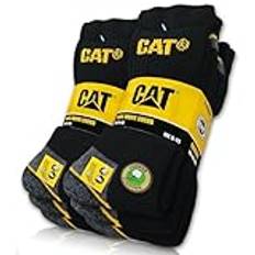 CAT Caterpillar 6 par riktiga arbetssockor kvinnor män arbetsstrumpor affärsstrumpor nya strumpor storlek 35–50, svart, 46-50