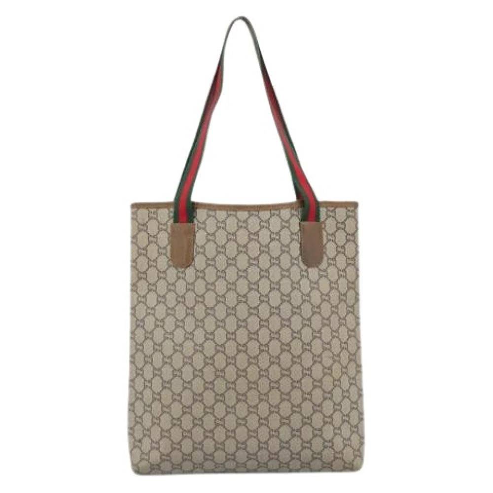 Gucci Vintage Pre-owned Tote Bag - Vintage - Dame - Beige - ONE SIZE - Læder