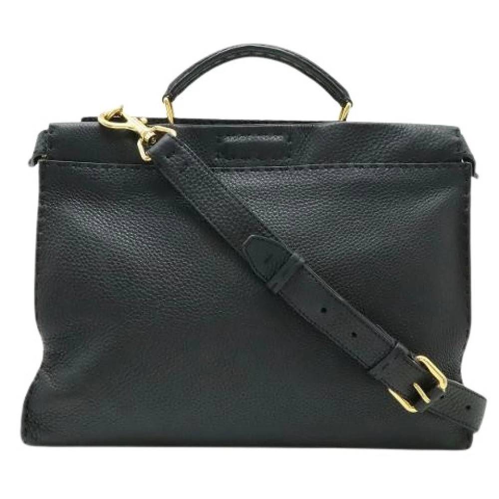 Fendi Vintage Pre-owned Læder Peekaboo Fit Briefcase - Vintage - Dame - Sort - ONE SIZE - Læder
