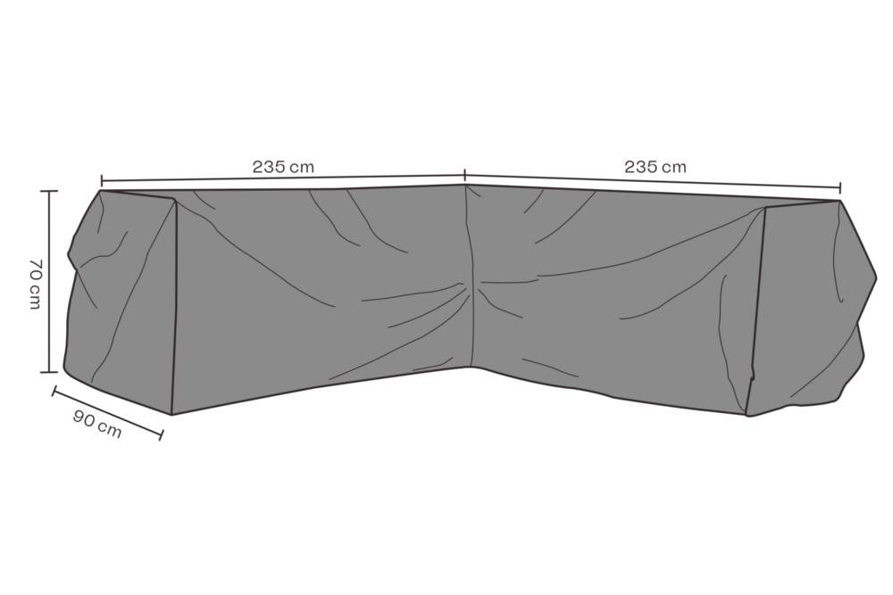 MÖBELSKYDD Hörnsoffa 235/235x70x90cm Andas