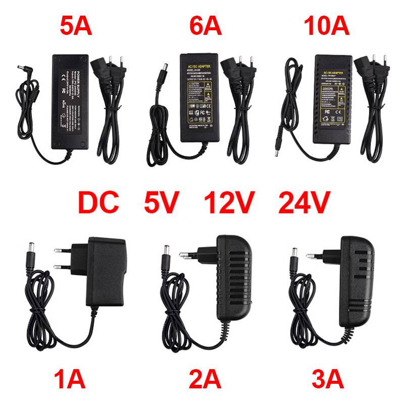 Power Supply Adapter DC 5V 12V 24V Lighting Transformer 1A 2A 3A 5A 6A 8A 10A  AC100V-240V Converter Charger For LED Strip CCTV