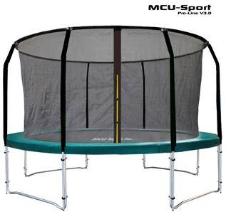 MCU-Sport -  Pro-line Trampolin Ø4,3m inkl. pro inkl. sikkerhedsnet, grøn.
