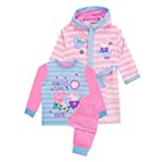 Peppa Pig Flickor Morgonrock och Pyjamas Set Rosa 116