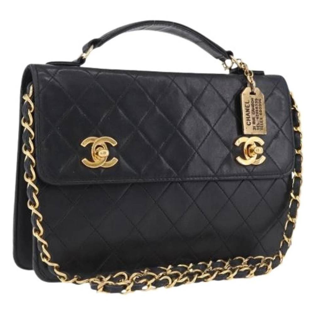 Chanel Vintage Pre-owned Vintage Skuldertaske - Vintage - Dame - Sort - ONE SIZE - Uld