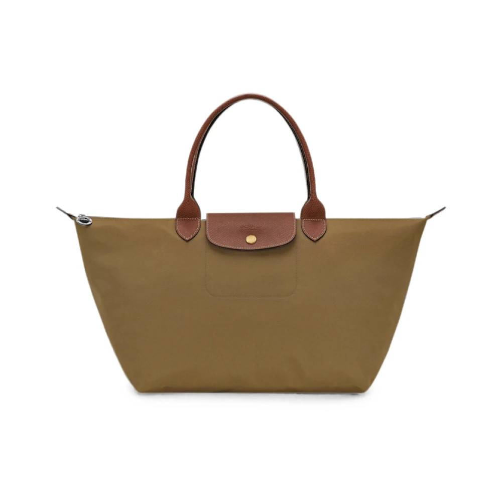 Longchamp Le Pliage Original L Håndtaske - Tasker - Dame - Brun - ONE SIZE - Læder