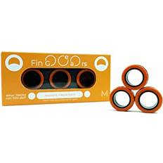 FinGears original orange-svart storlek M magnetiska ringar anti-stress, dekompressionsleksaker, kontorsleksak