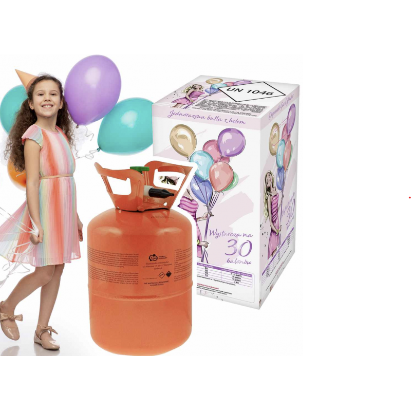 Helium ballongas op til 30 balloner - 210 liter.