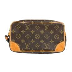 Louis Vuitton Vintage, Pre-owned, unisex, Brun, ONE SIZE, Tyl, Pre-owned Canvas clutches