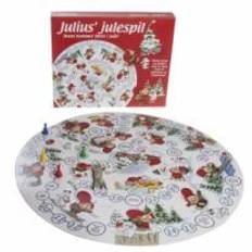 JULIUS julespil - sjovt brætspil til jul med 4 figurer og 1 terning