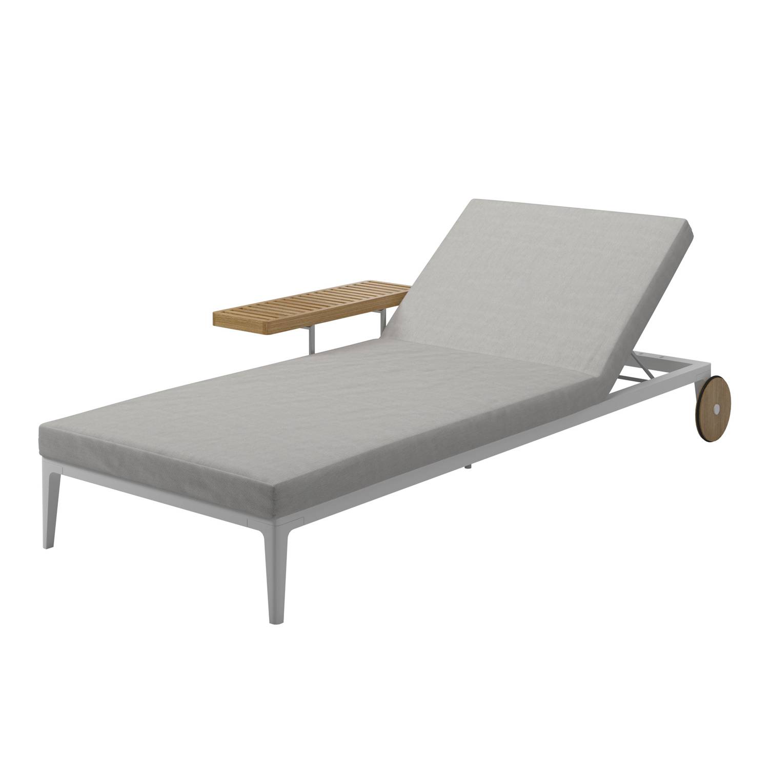 Gloster - Grid Lounger White/Seagull - Solsängar - Henrik Pedersen