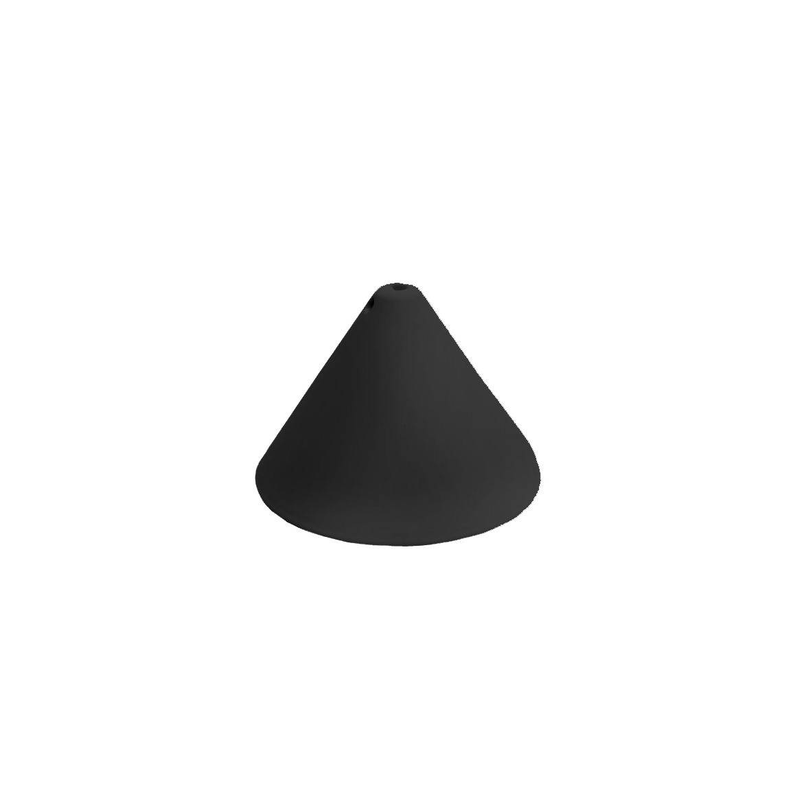 Takkopp m sidoskruv, svart 12,5cm