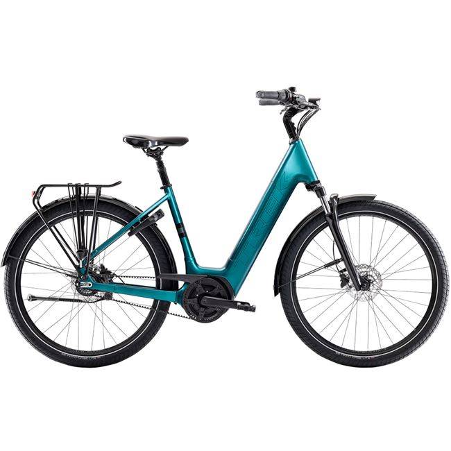Tilbud! Trek District+ 3 Lowstep Belt 545 Wh - Blue - Dame elcykel.