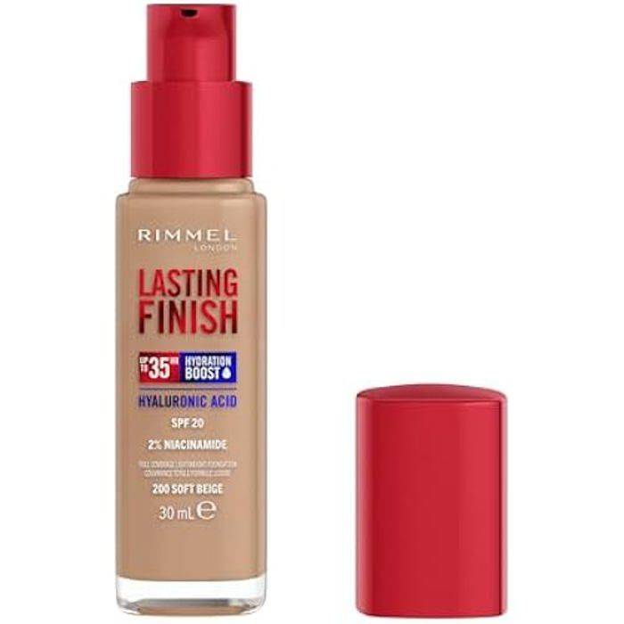 Foundation - RIMMEL - Rimmel London Lasting Finish - 200 Soft Beige - 35h wear - Vegan