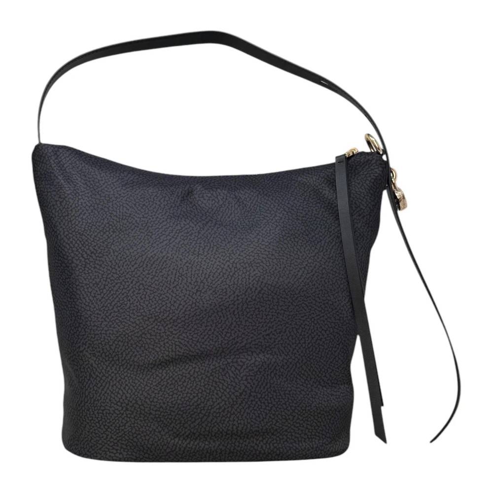 Borbonese Prive Borsa Secchiello M - Tasker - Dame - Sort - ONE SIZE - Uld
