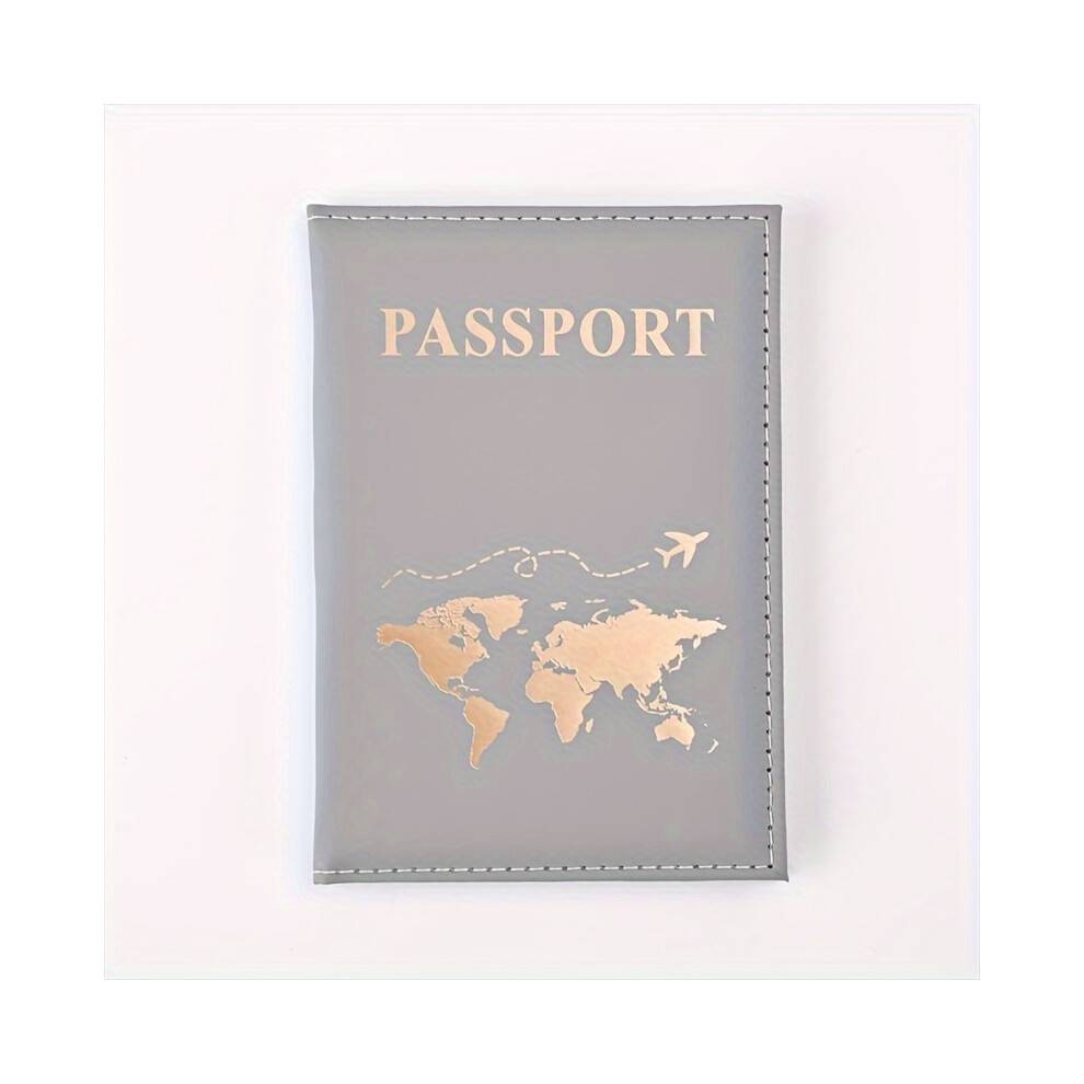 AUMIY1PC Foldbart PU Pascover Holder - Let Rejsepung med Afslappet Stil og Uforet Indvendigt - Ideel til Udflugter