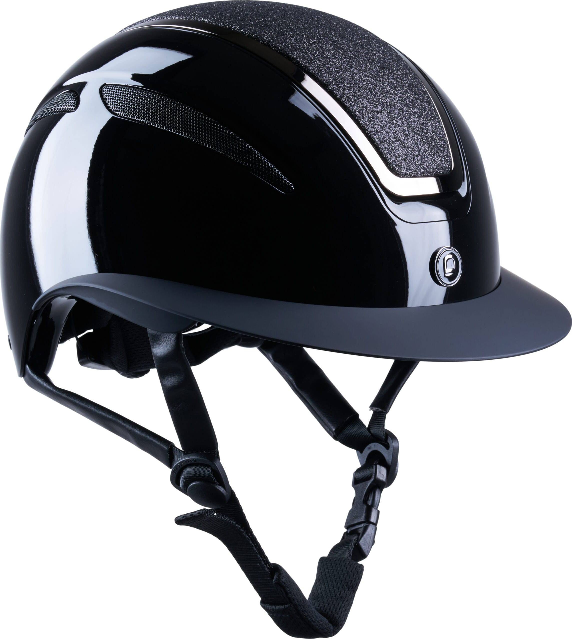 Equipage Guardian ridhjälm Glossy Glitter - Svart , 59-61 cm