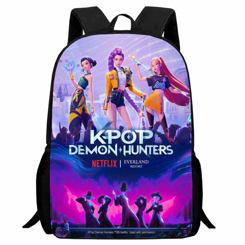 Ny Tryckt Witch Hunter K-POP Studentryggsäck, Grundskola Tecknad Huntrix Kpop Ryggsäck