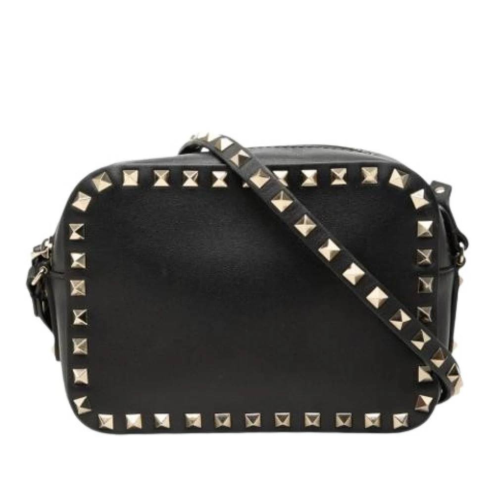 Valentino Vintage Pre-owned Rockstud Crossbody Taske - Vintage - Dame - Sort - ONE SIZE - Uld