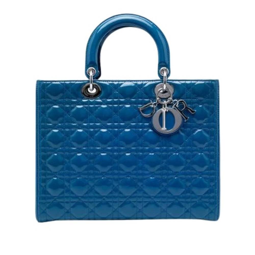 Dior Vintage Pre-owned Lady Håndtaske - Vintage - Dame - Blå - ONE SIZE - Læder